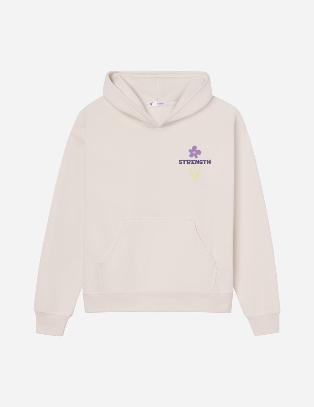 Floral Unisex Hoodie Nimbus Cloud My Strength