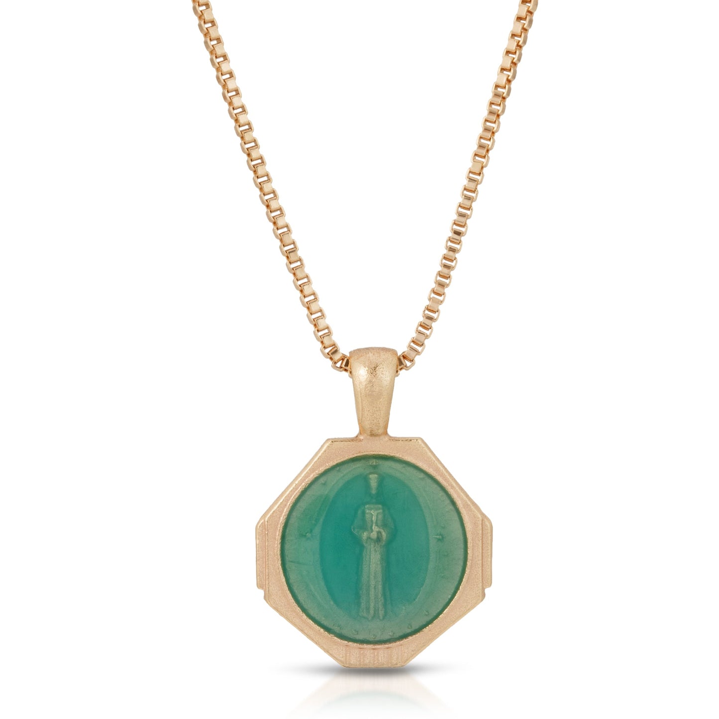 Sofia Pendant Necklace in Seafoam Green