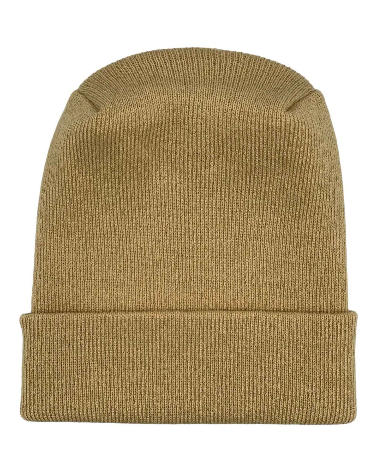 NEW HAAKWEAR H-Stitch Cuffed Beanie - Designed and Made in USA (Patented Design) - Dune Beige