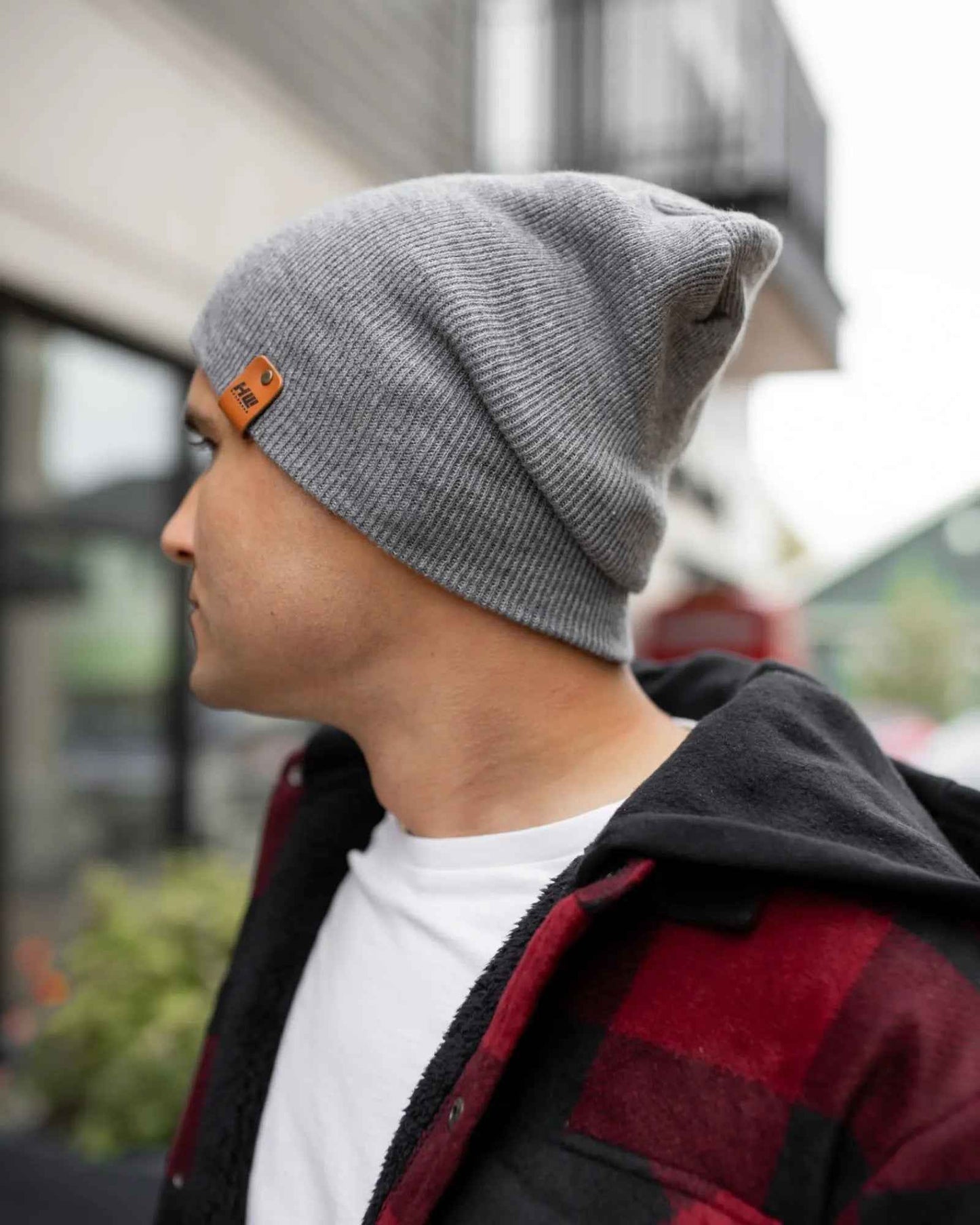 NEW HAAKWEAR H-Stitch Cuffed Beanie - Designed and Made in USA (Patent Pending Design) - Koala Gray