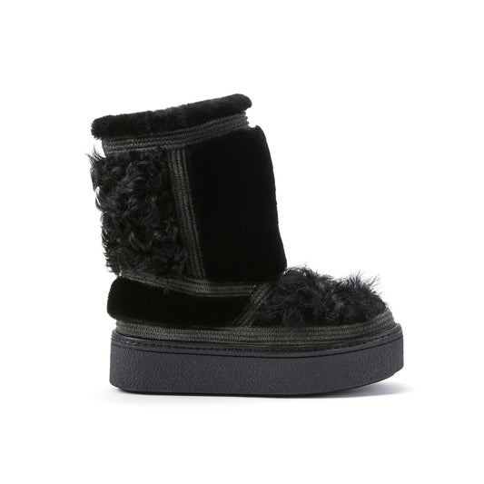 NJORDE Black Nordic Braid Sheepskin Cold Weather Boots Australia Luxe Collective