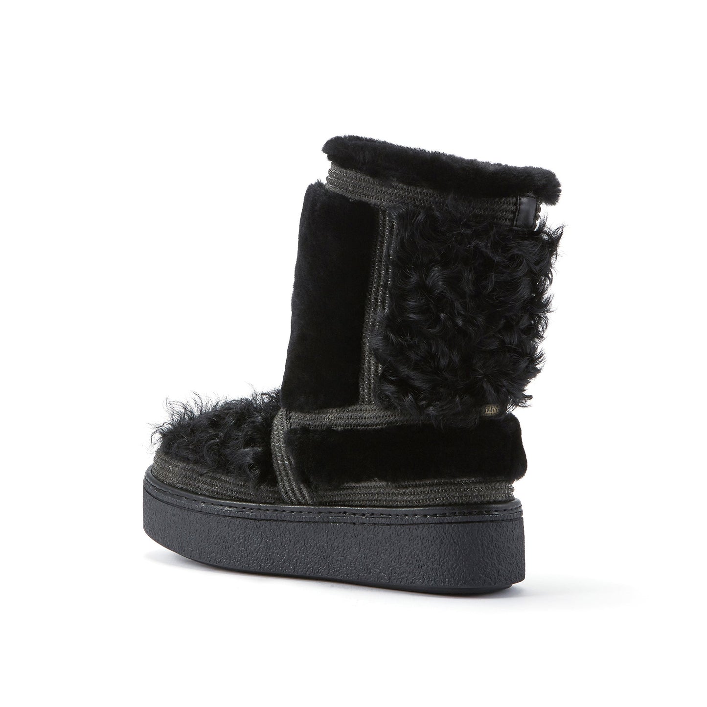 NJORDE Black Nordic Braid Sheepskin Cold Weather Boots Australia Luxe Collective