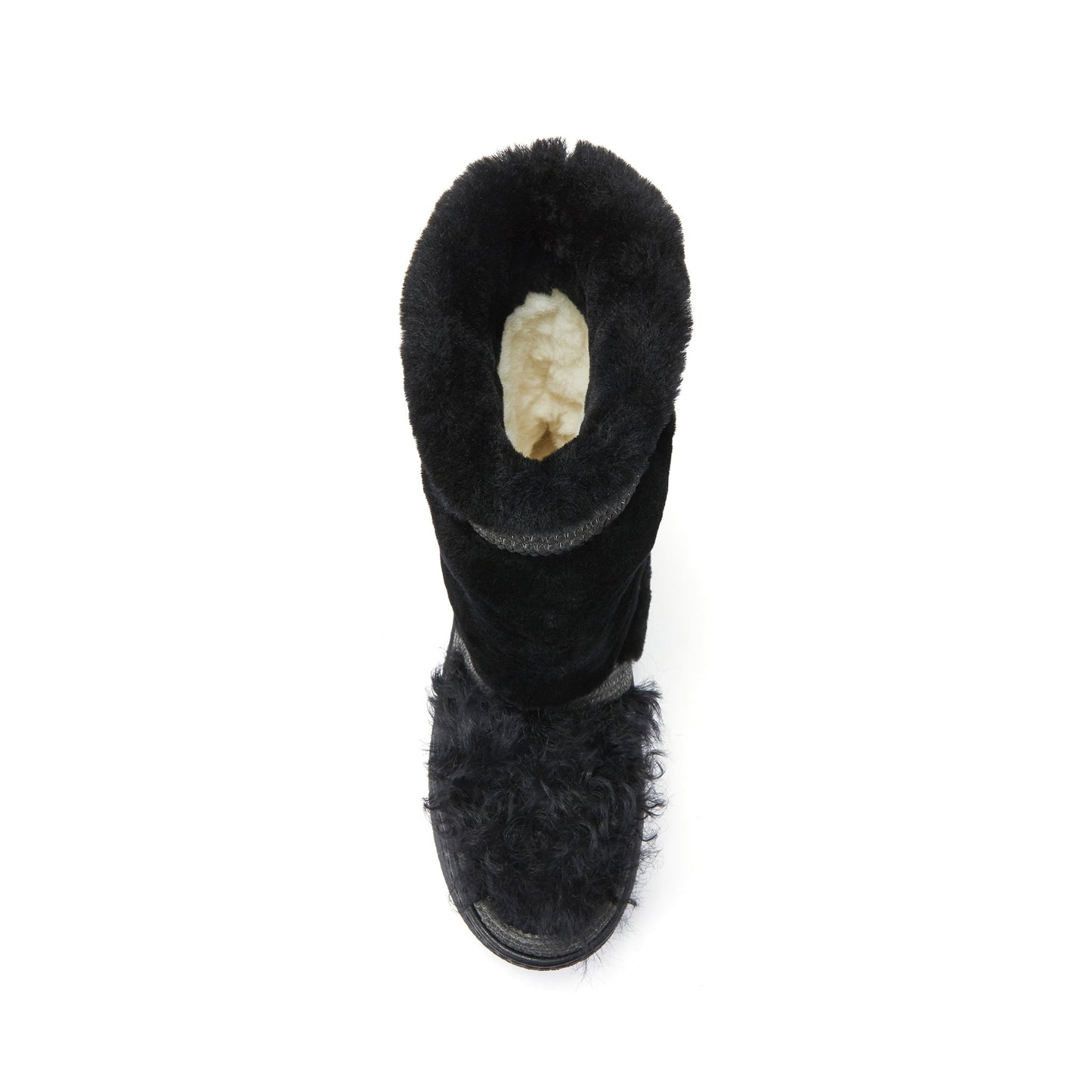 NJORDE Black Nordic Braid Sheepskin Cold Weather Boots Australia Luxe Collective
