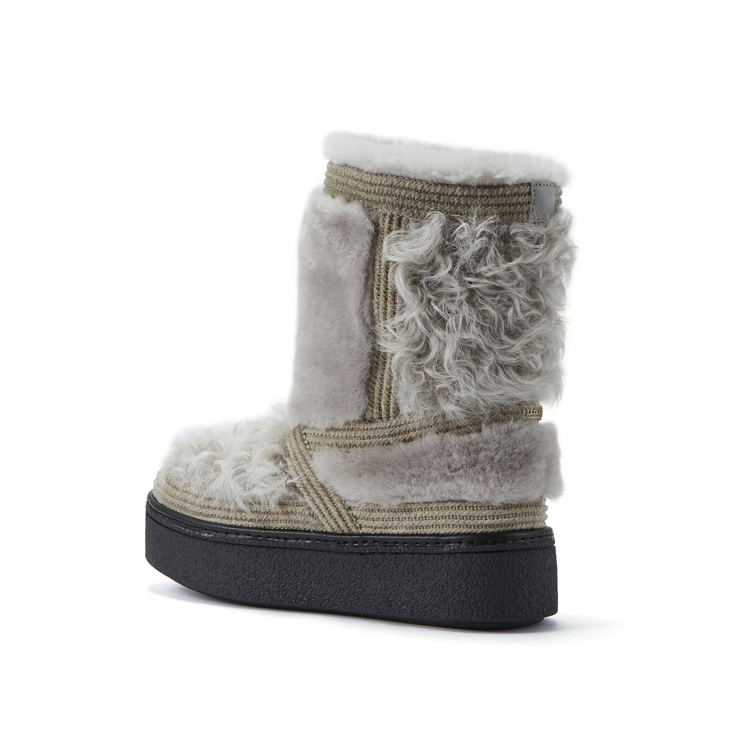 Ice Gray Mixed Texture Sheepskin Cold Weather Footwear NJORDE