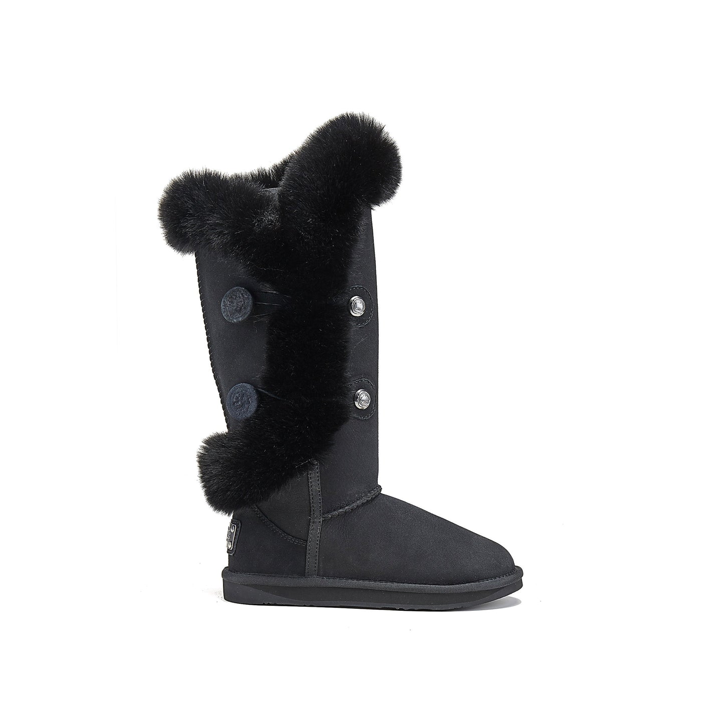 Nordic Tall Black Suede Winter Boot Australia Luxe Collective