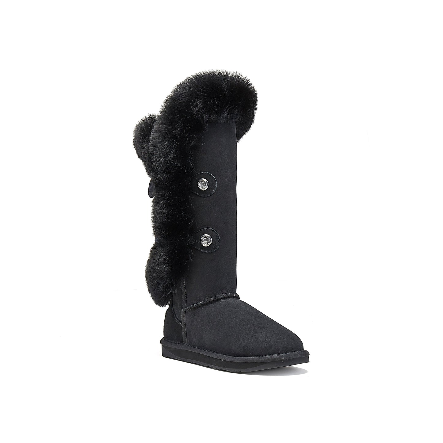 Nordic Tall Black Suede Winter Boot Australia Luxe Collective