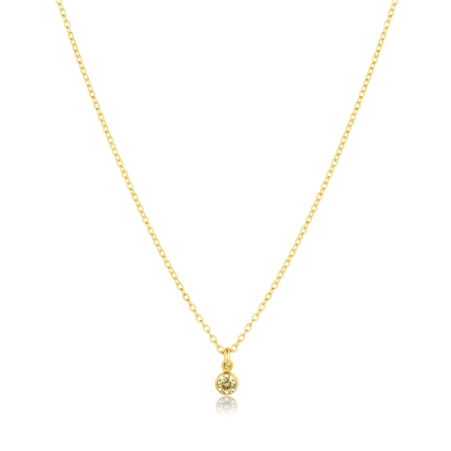 Birthstone Charm 14k Gold Filled or Sterling Silver Necklace