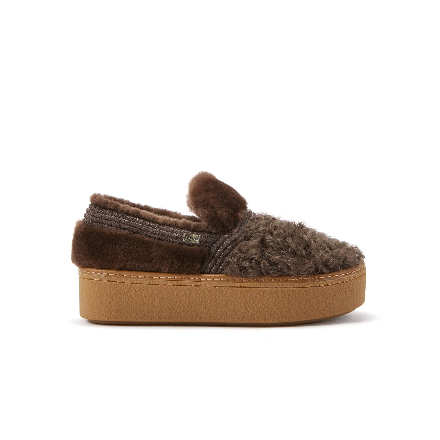 Cold Weather Mixed Texture Sheepskin Loafer NORDSKE BURNT