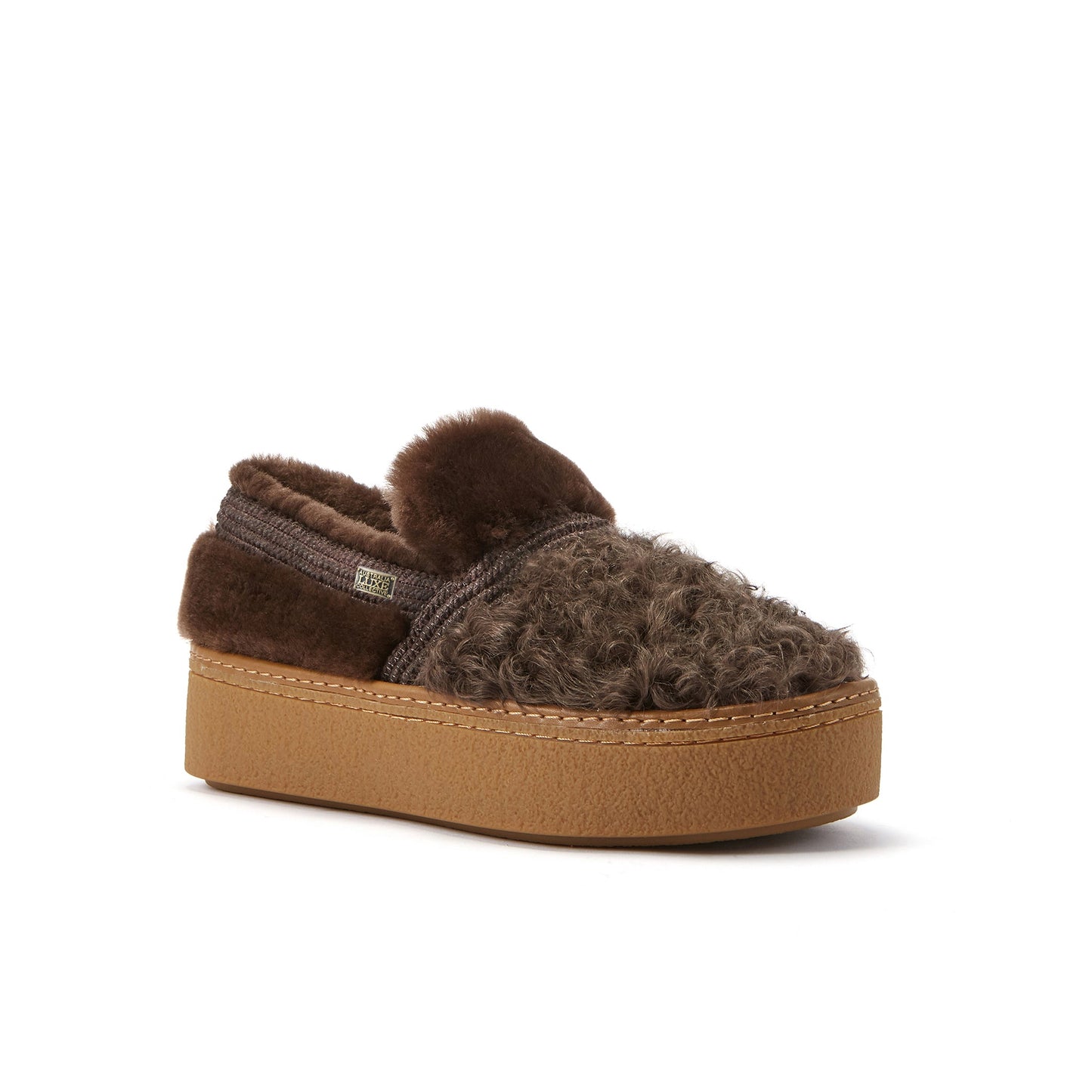 Cold Weather Mixed Texture Sheepskin Loafer NORDSKE BURNT