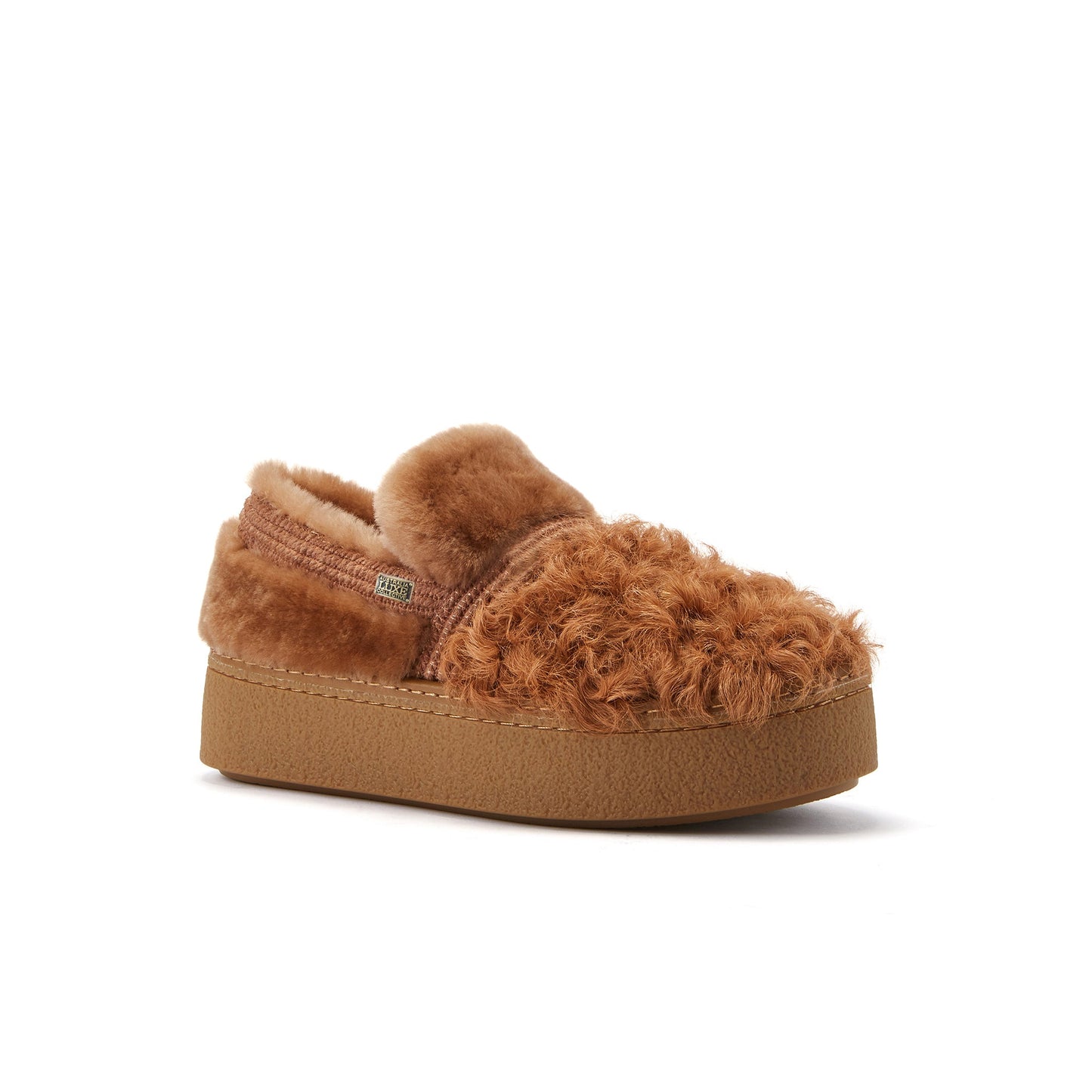 Nordske Tan Mixed Texture Sheepskin Loafer Australia Luxe Collective