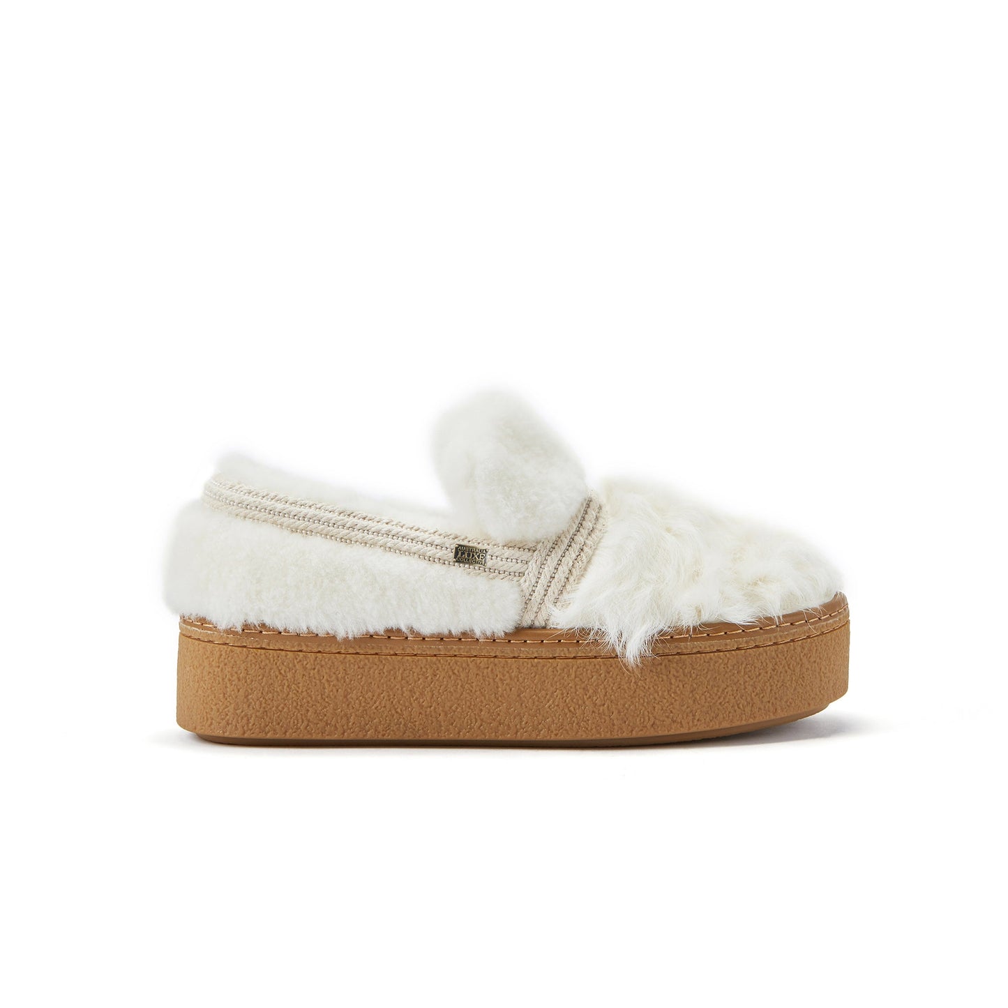 Cold Weather Classic Loafer Mixed Texture Sheepskin NORDSKE WHITE