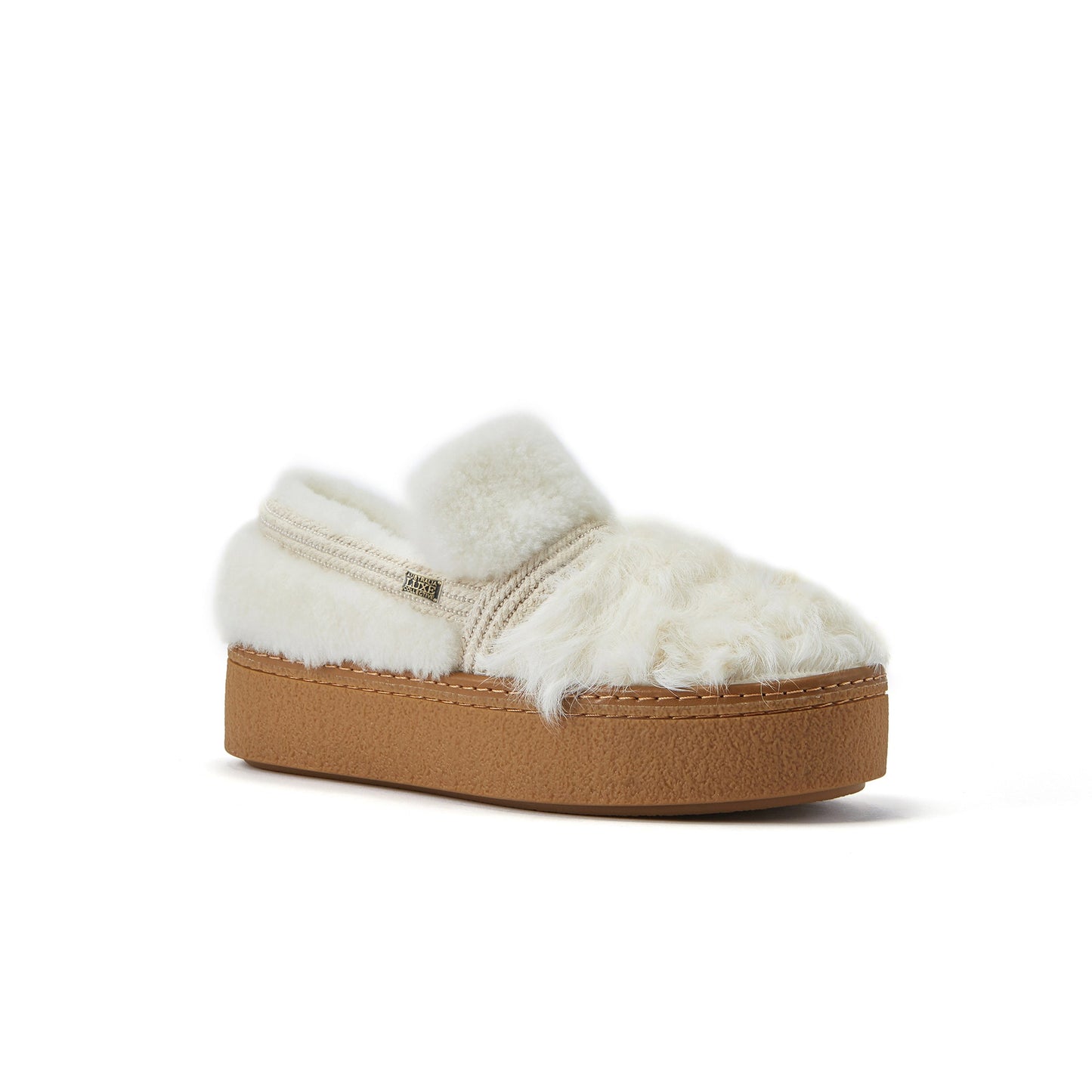 Cold Weather Classic Loafer Mixed Texture Sheepskin NORDSKE WHITE