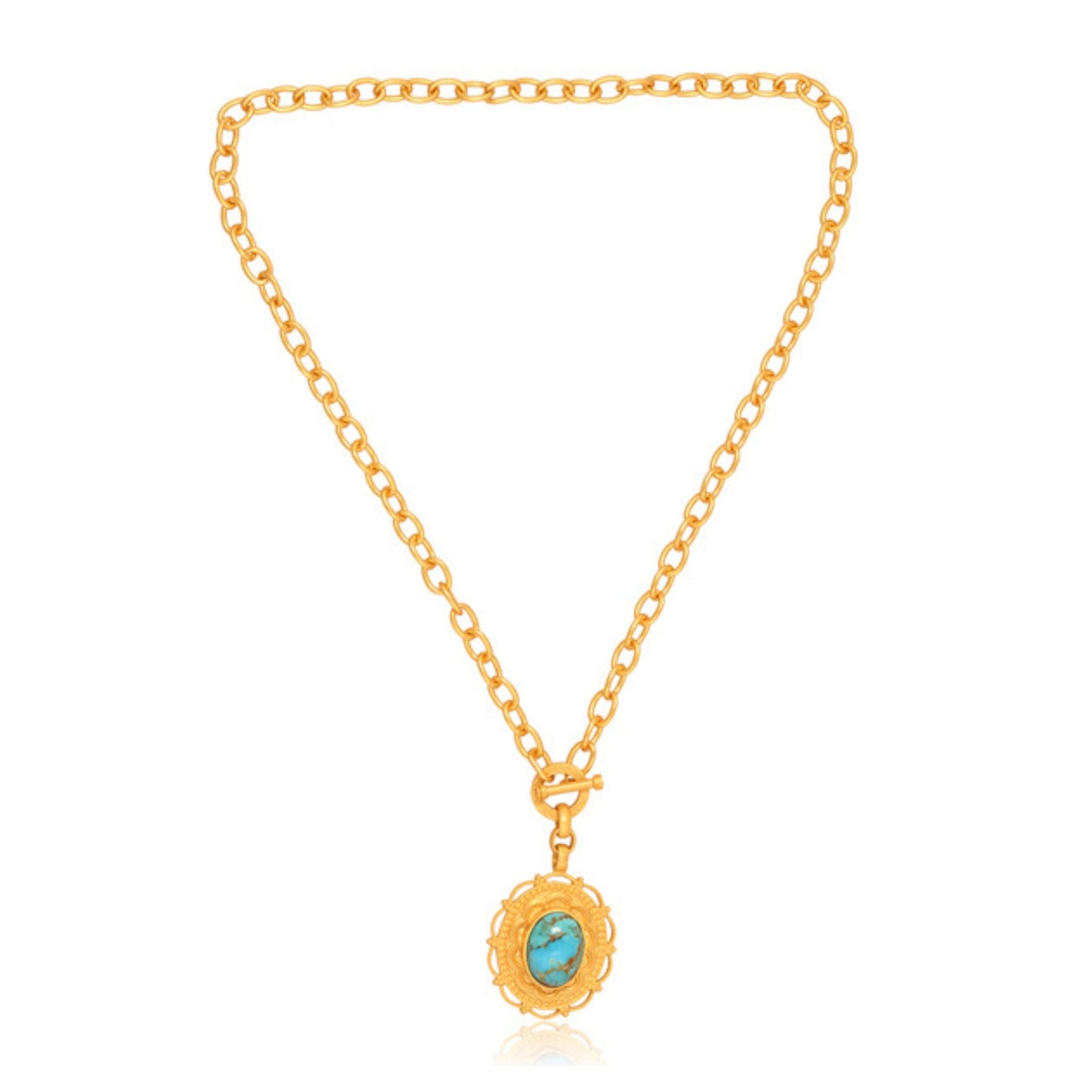Meet Me in Mykonos Toggle Necklace - Turquoise