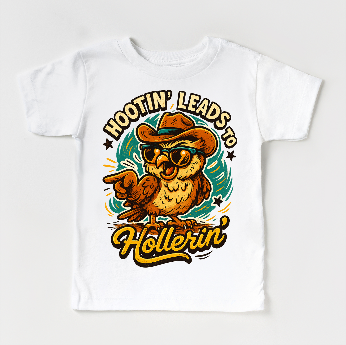 Hootin Leads To Hollerin' Funny Owl Country Western Shirt Western Tee MU99