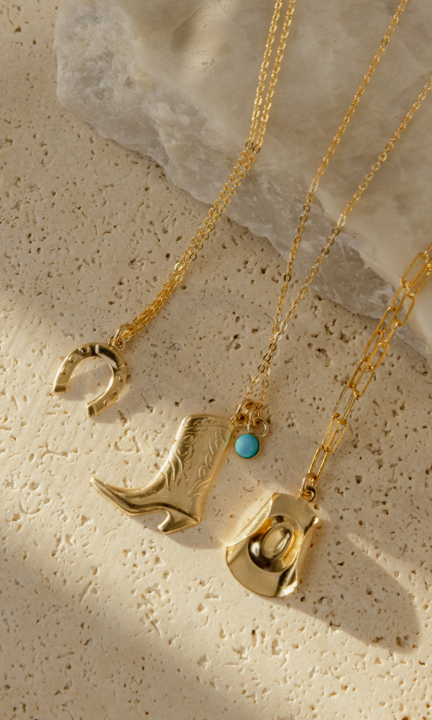 Colt Horseshoe Charm Necklace 16' Chain 14k Gold Filled or Sterling Silver