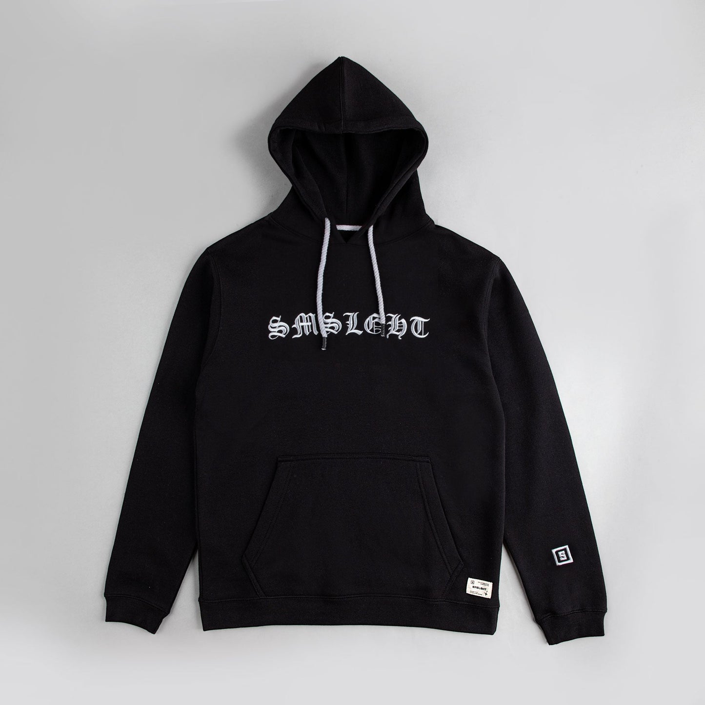Black and Silver Heavyweight Fleece Sweatshirt with Honeycomb Technology