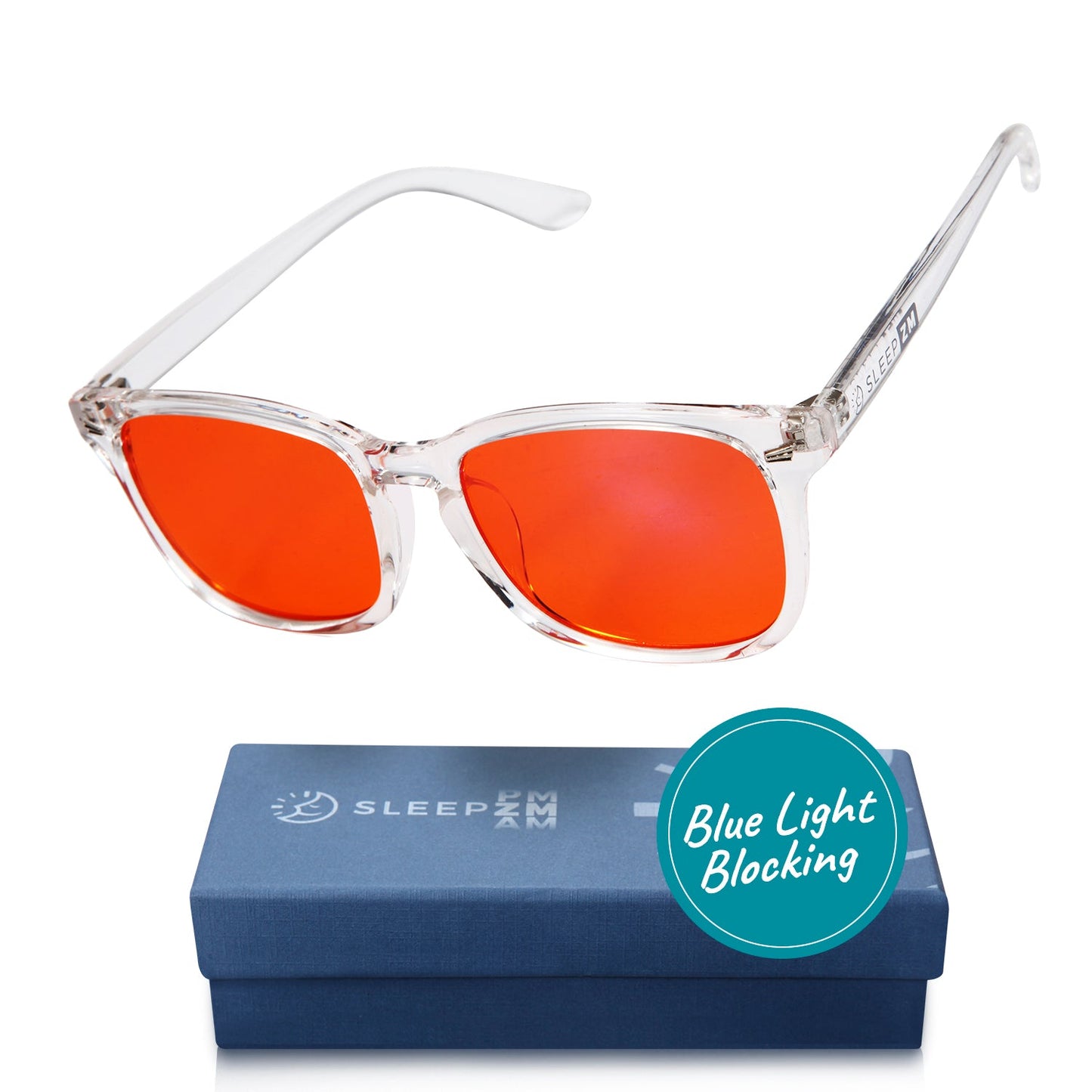Night-time Wayfarer Blue Light Blocking Glasses Crystal