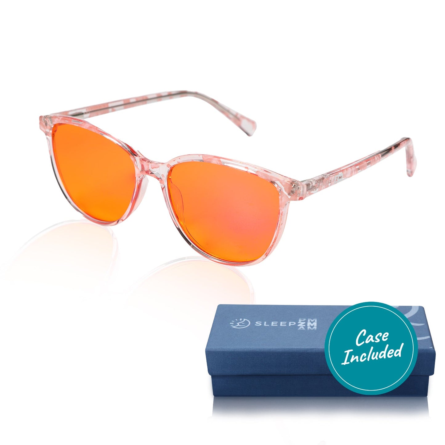 Night-Time Blue Light Blocking Wayfarer Glasses Pink Warrior