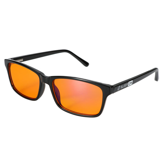Night-Time Blue Light Blocking Rectangular Glasses Black Sleep ZM