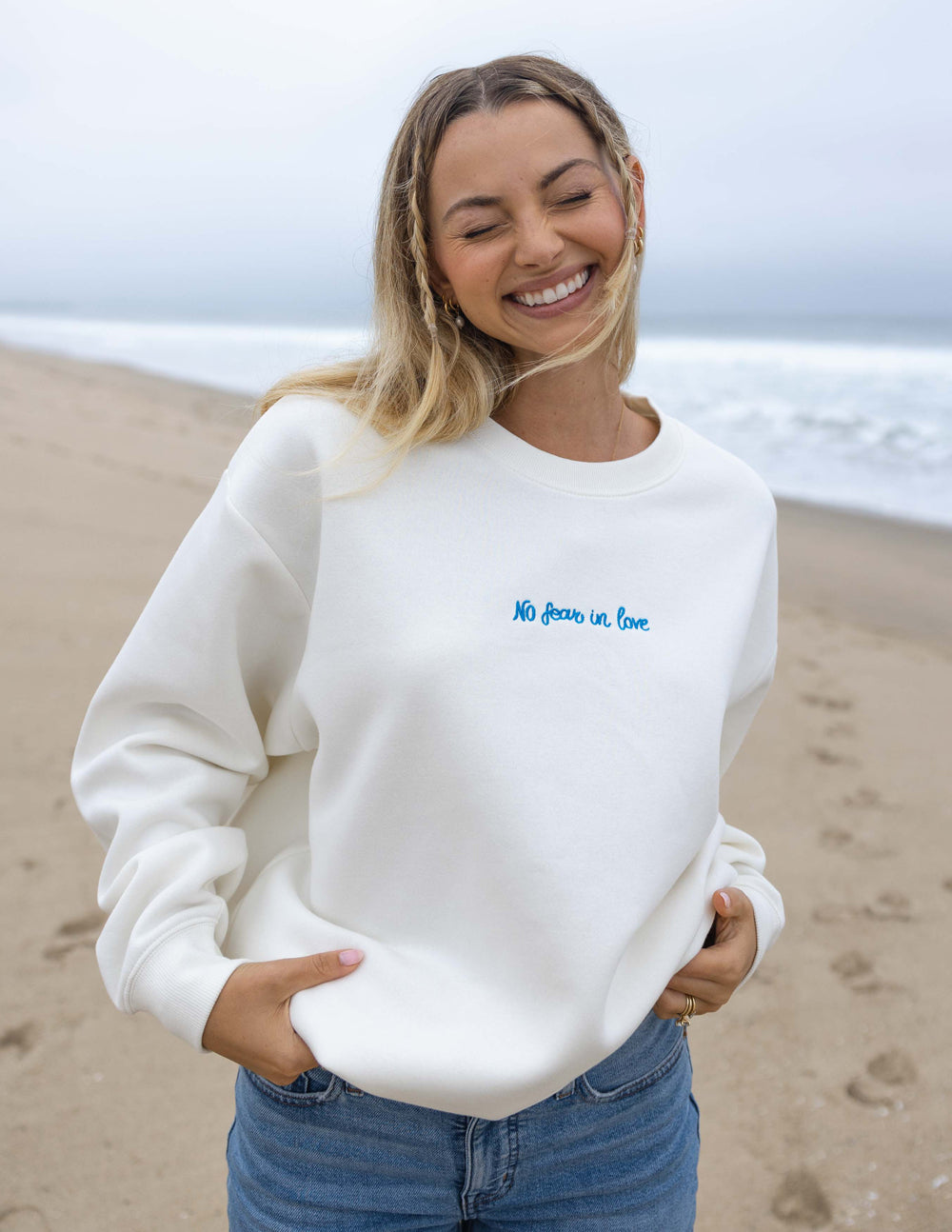No Fear in Love Vanilla Crewneck Sweatshirt Unisex
