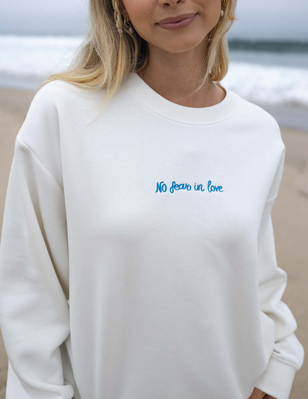 No Fear in Love Vanilla Crewneck Sweatshirt Unisex