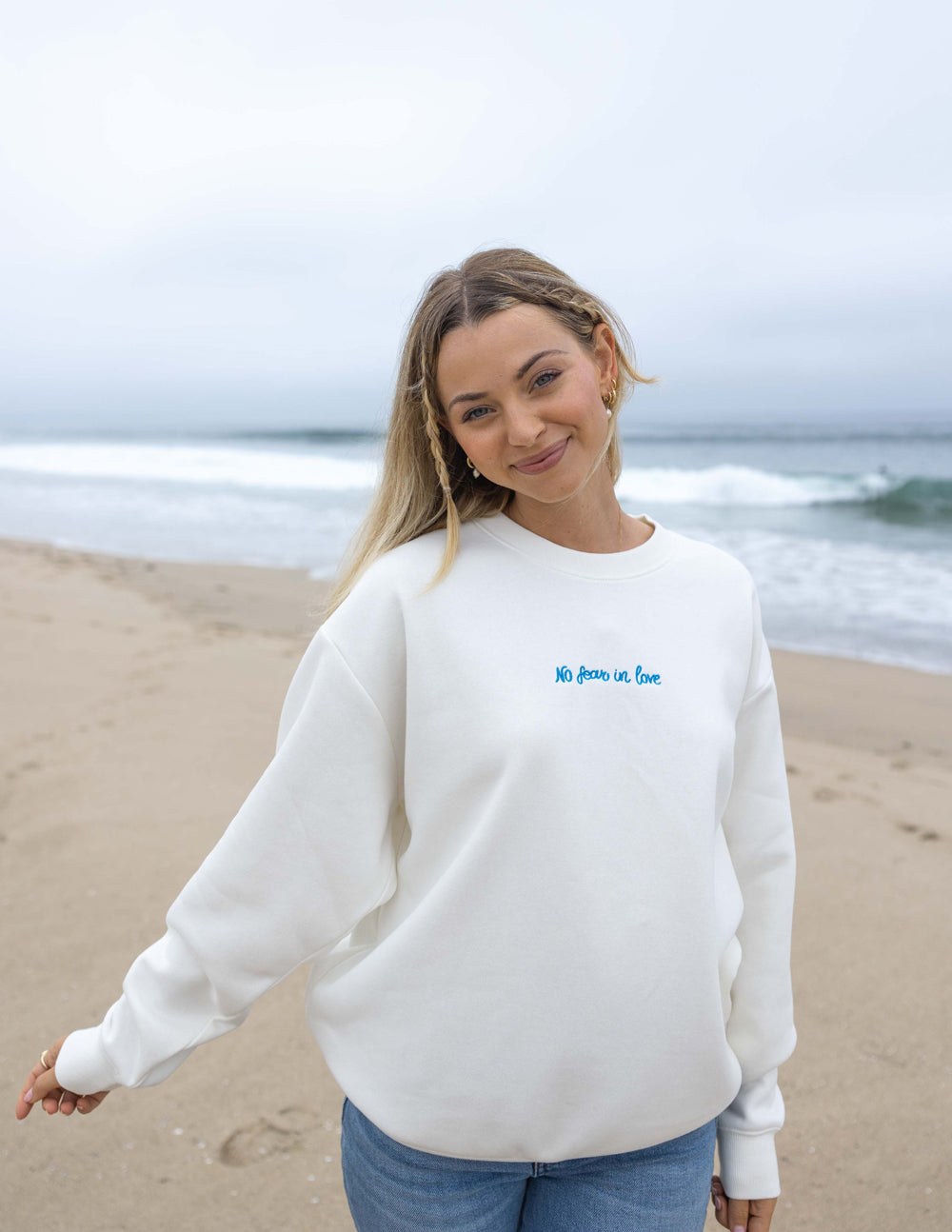 No Fear in Love Vanilla Crewneck Sweatshirt Unisex