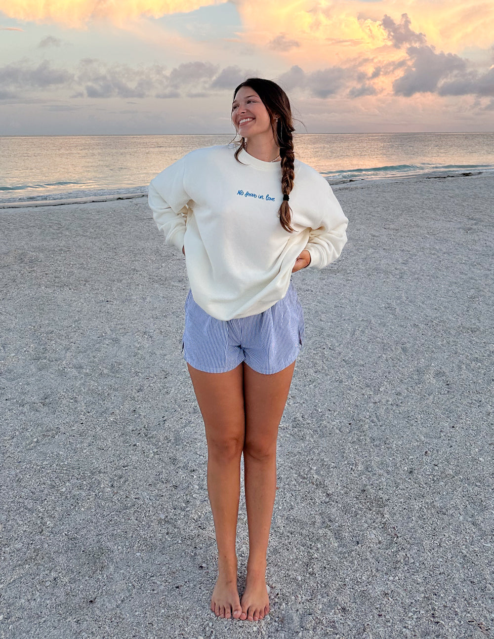 No Fear in Love Vanilla Crewneck Sweatshirt Unisex
