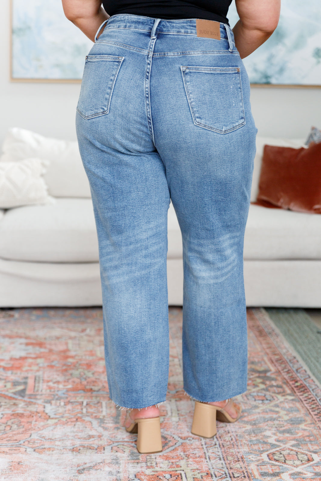 Nora High Rise Rigid Magic Destroy Slim Straight Jeans Judy Blue