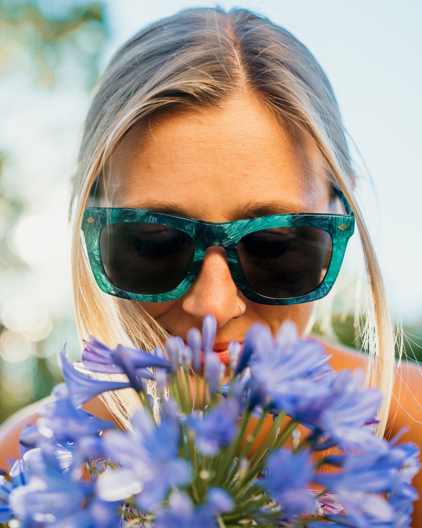 Devlin Oversized Polarized Sunglasses Plant-Based Frames Opolis
