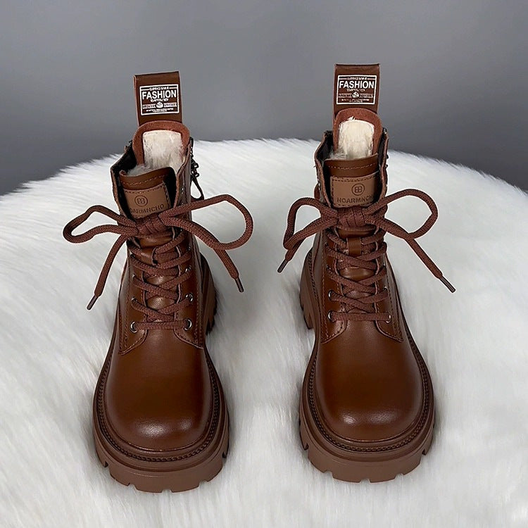 Fur Integrated Thick Bottom Winter Boots