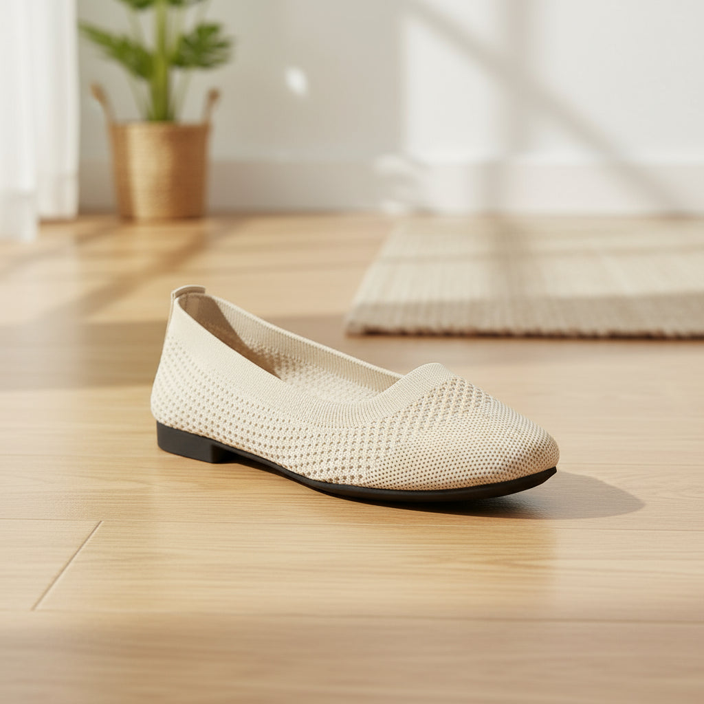 Flying Woven Mesh Large Size Shallow-Mouth Women’s Shoes