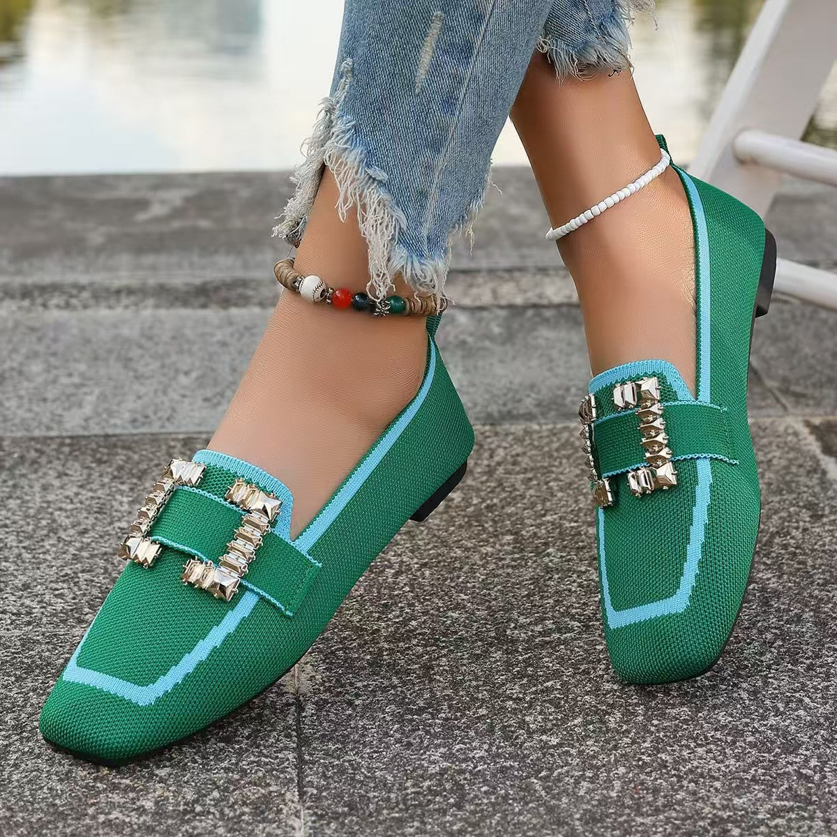 Vintage Suede Round-Toe Gommino Loafers Women’s Driving Style