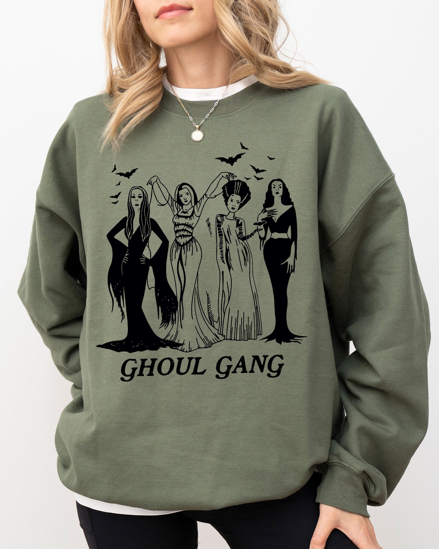 Ghoul Gang Funny Witch Aesthetic Halloween Costume Sweatshirt
