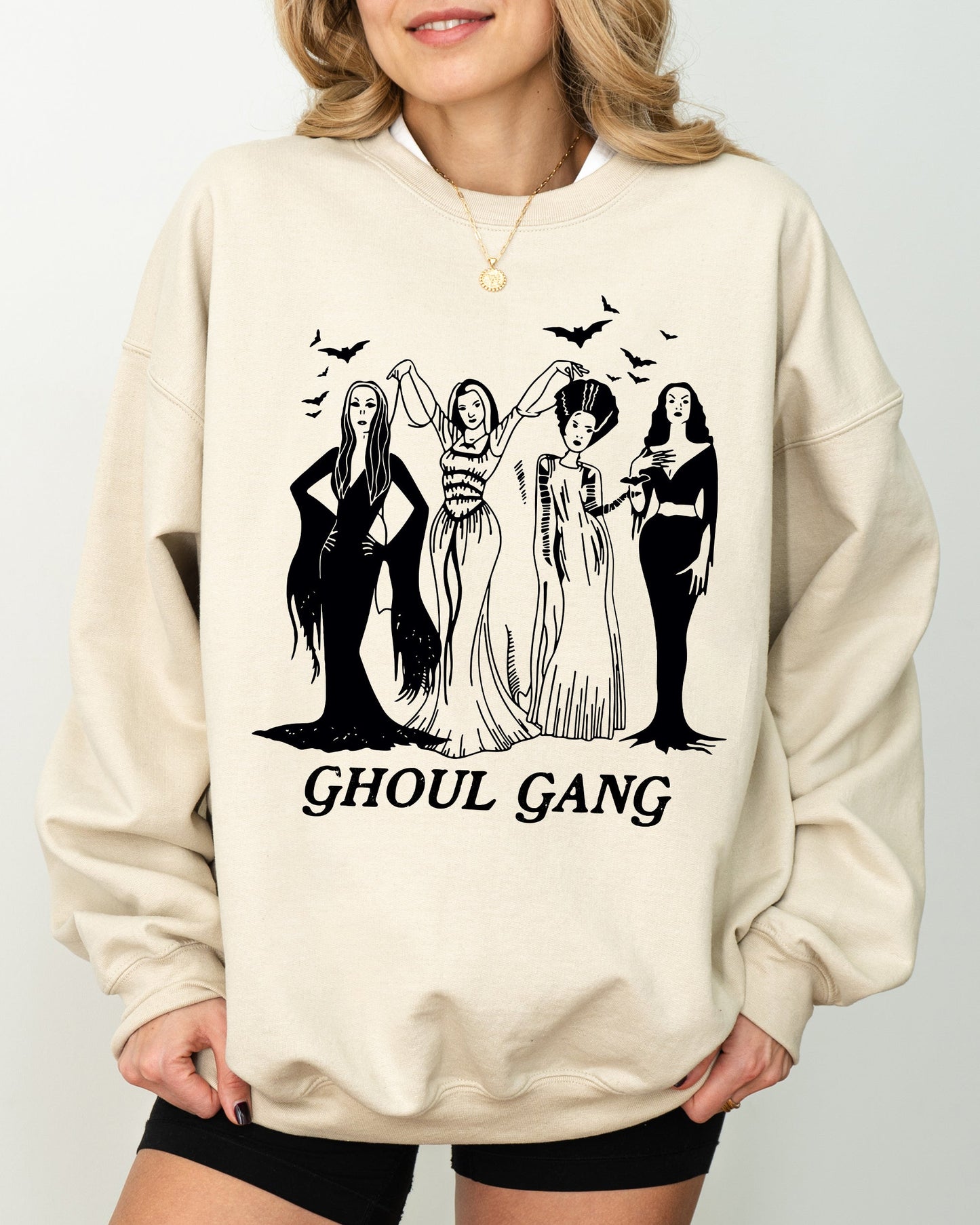 Ghoul Gang Funny Witch Aesthetic Halloween Costume Sweatshirt