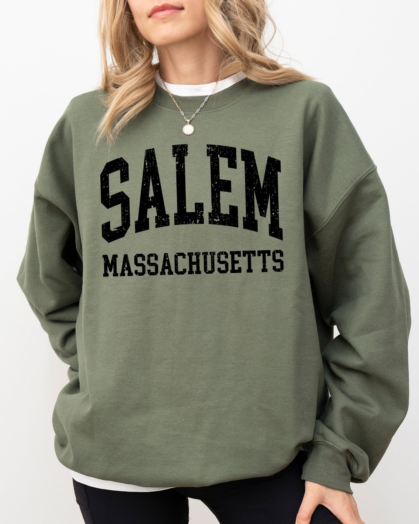 Salem Massachusetts, Funny, Witch, Aesthetic, Meme, Halloween, Spooky, Costume Sweatshirt