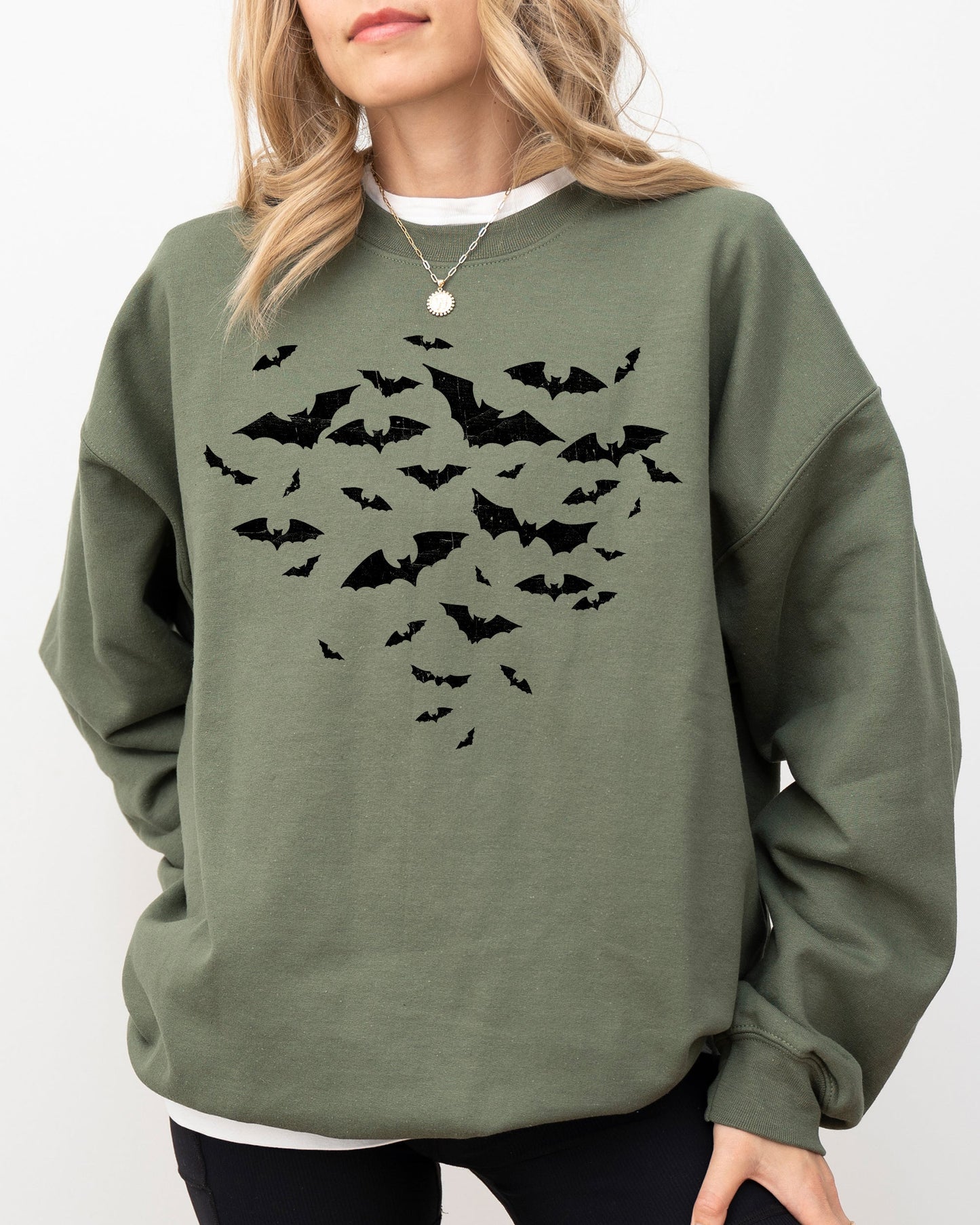 Flying Bats Funny Halloween Costume Sweatshirt