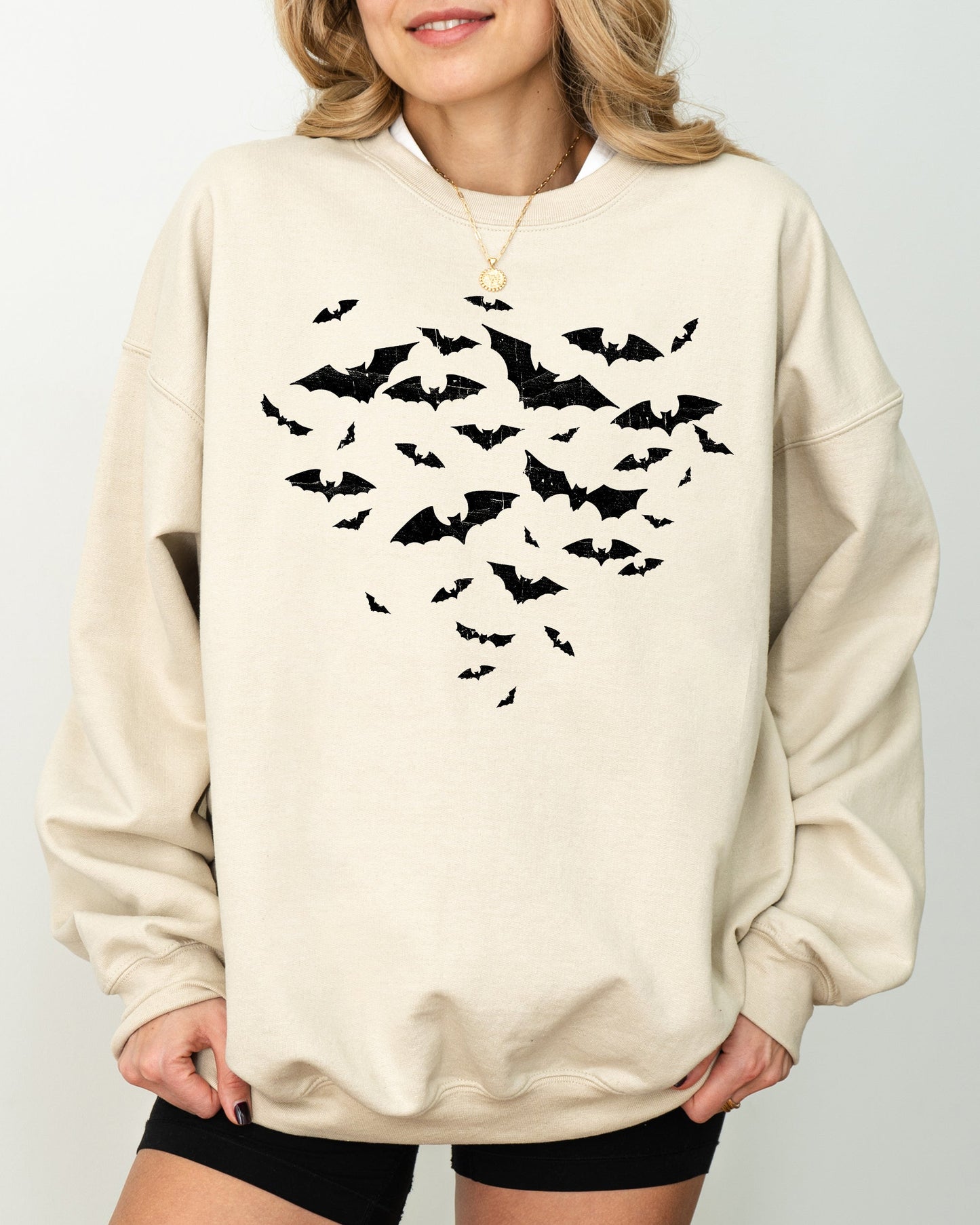 Flying Bats Funny Halloween Costume Sweatshirt