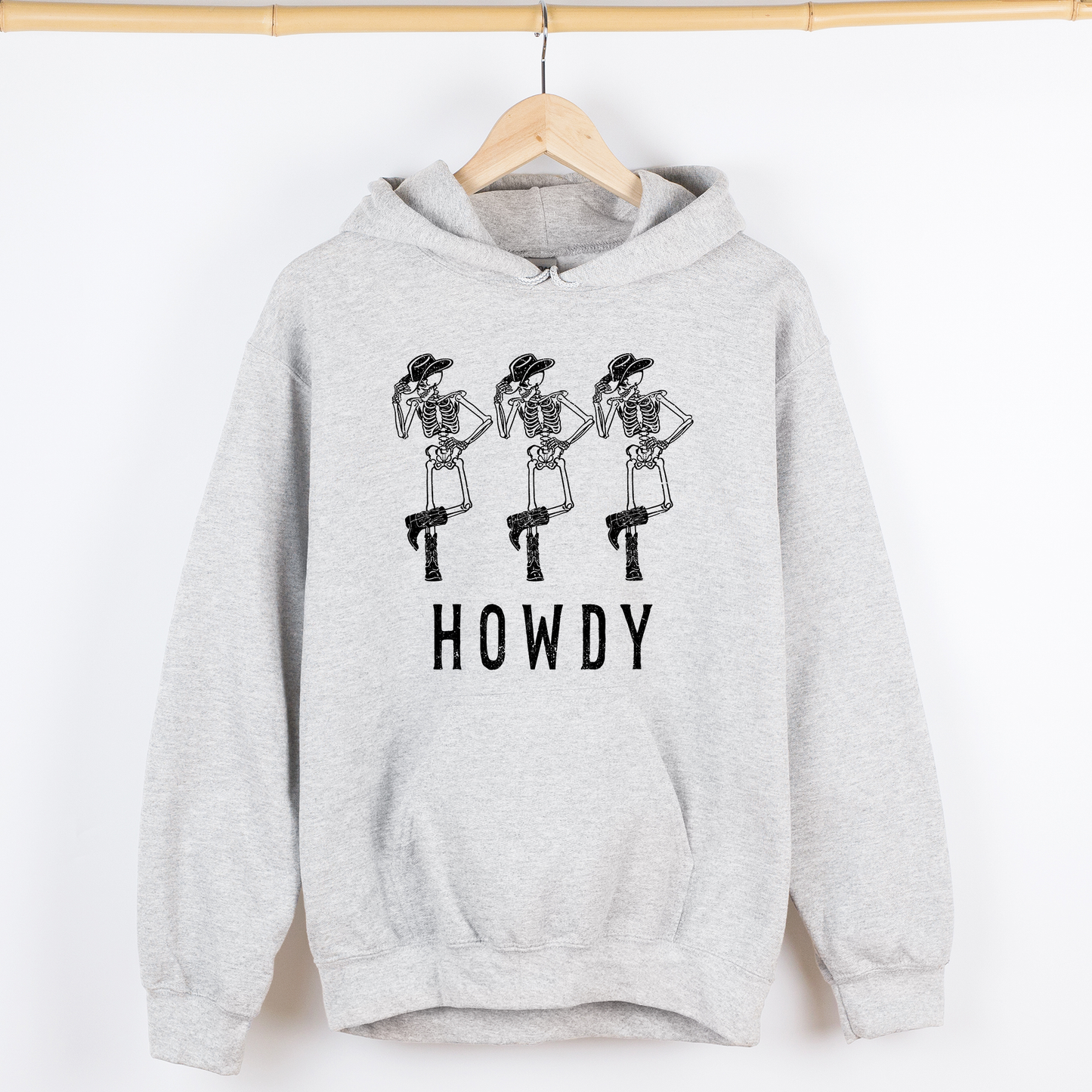 Howdy Skeleton Funny Graphic Hoodie Hooded Sweatshirt Refinery Number One