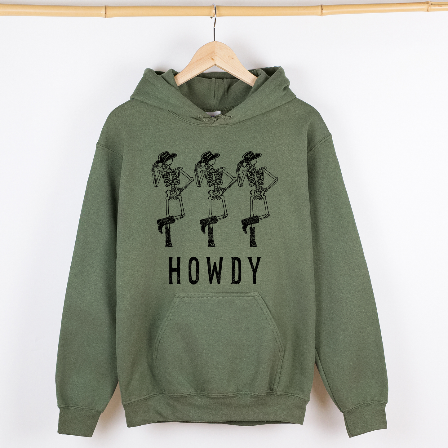 Howdy Skeleton Funny Graphic Hoodie Hooded Sweatshirt Refinery Number One
