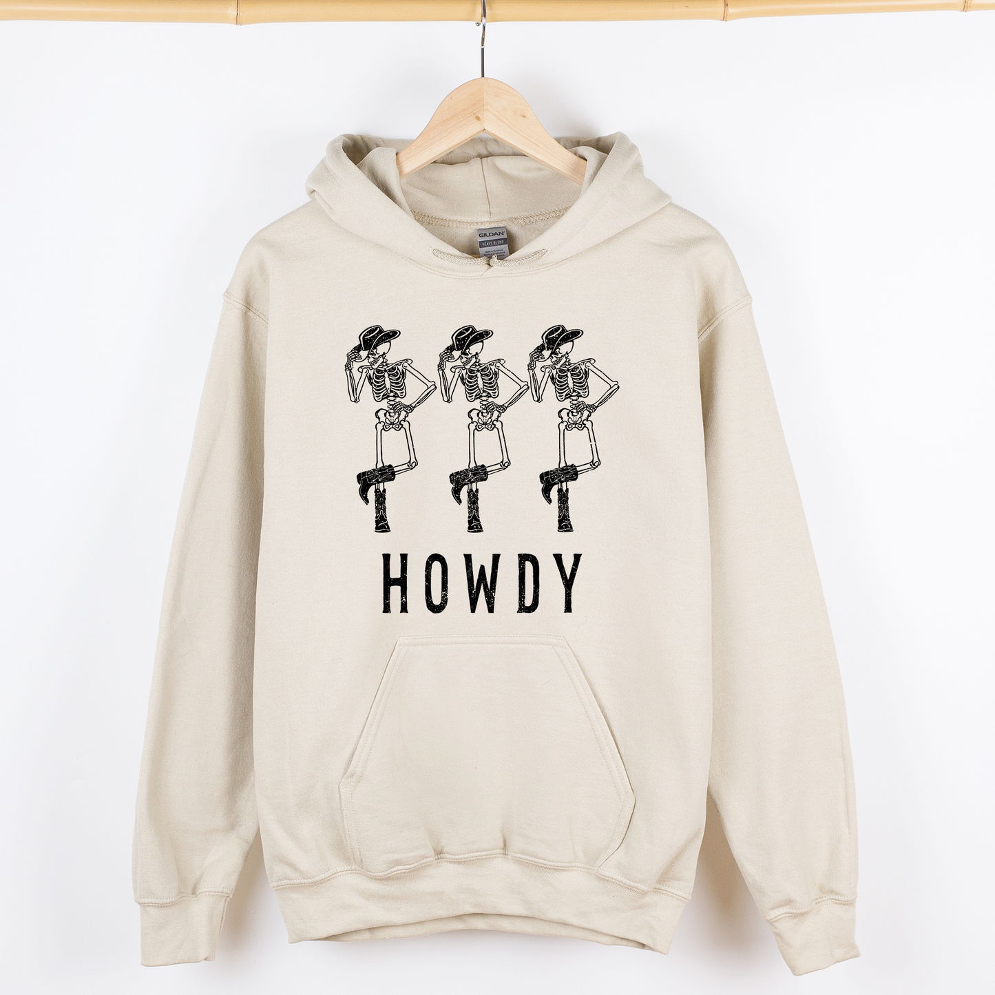 Howdy Skeleton Funny Graphic Hoodie Hooded Sweatshirt Refinery Number One