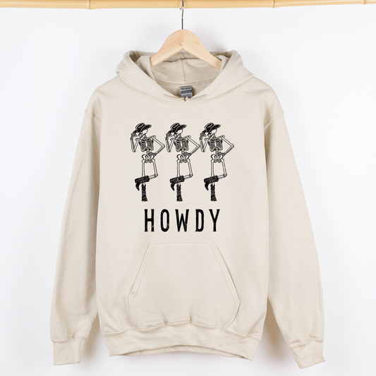 Howdy Skeleton Funny Graphic Hoodie Hooded Sweatshirt Refinery Number One