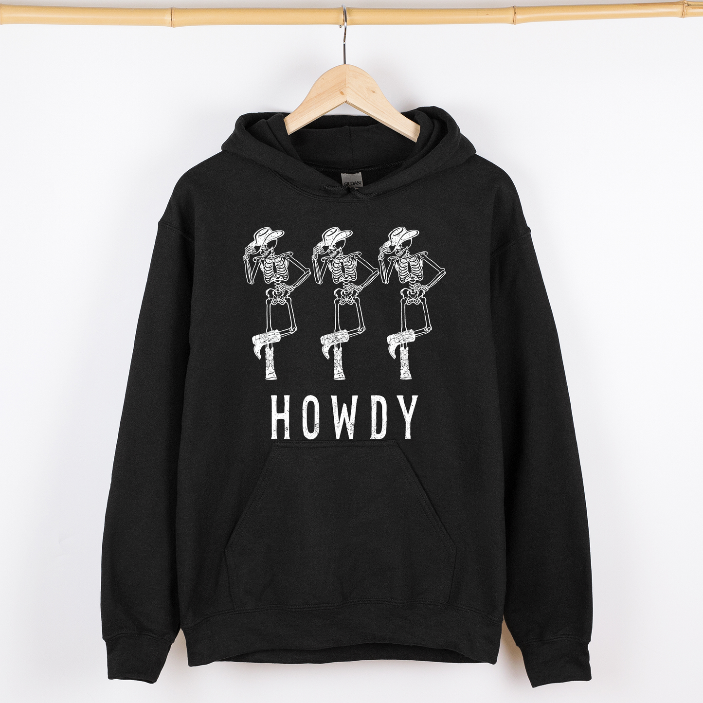 Howdy Skeleton Funny Graphic Hoodie Hooded Sweatshirt Refinery Number One