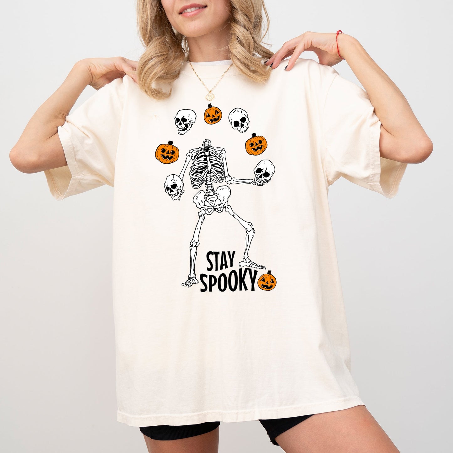 Stay Spooky, Skeleton, Ghost, Funny, Witch, Aesthetic, Meme, Halloween, Spooky, Costume, Tshirt Comfort Colors T-Shirt