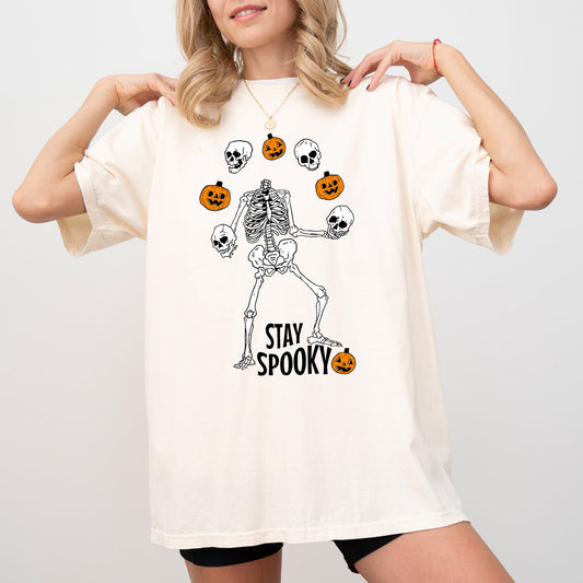 Stay Spooky, Skeleton, Ghost, Funny, Witch, Aesthetic, Meme, Halloween, Spooky, Costume, Tshirt Comfort Colors T-Shirt