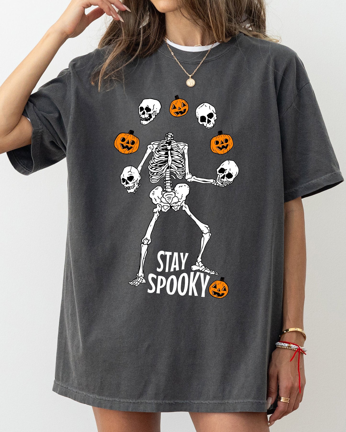Stay Spooky, Skeleton, Ghost, Funny, Witch, Aesthetic, Meme, Halloween, Spooky, Costume, Tshirt Comfort Colors T-Shirt