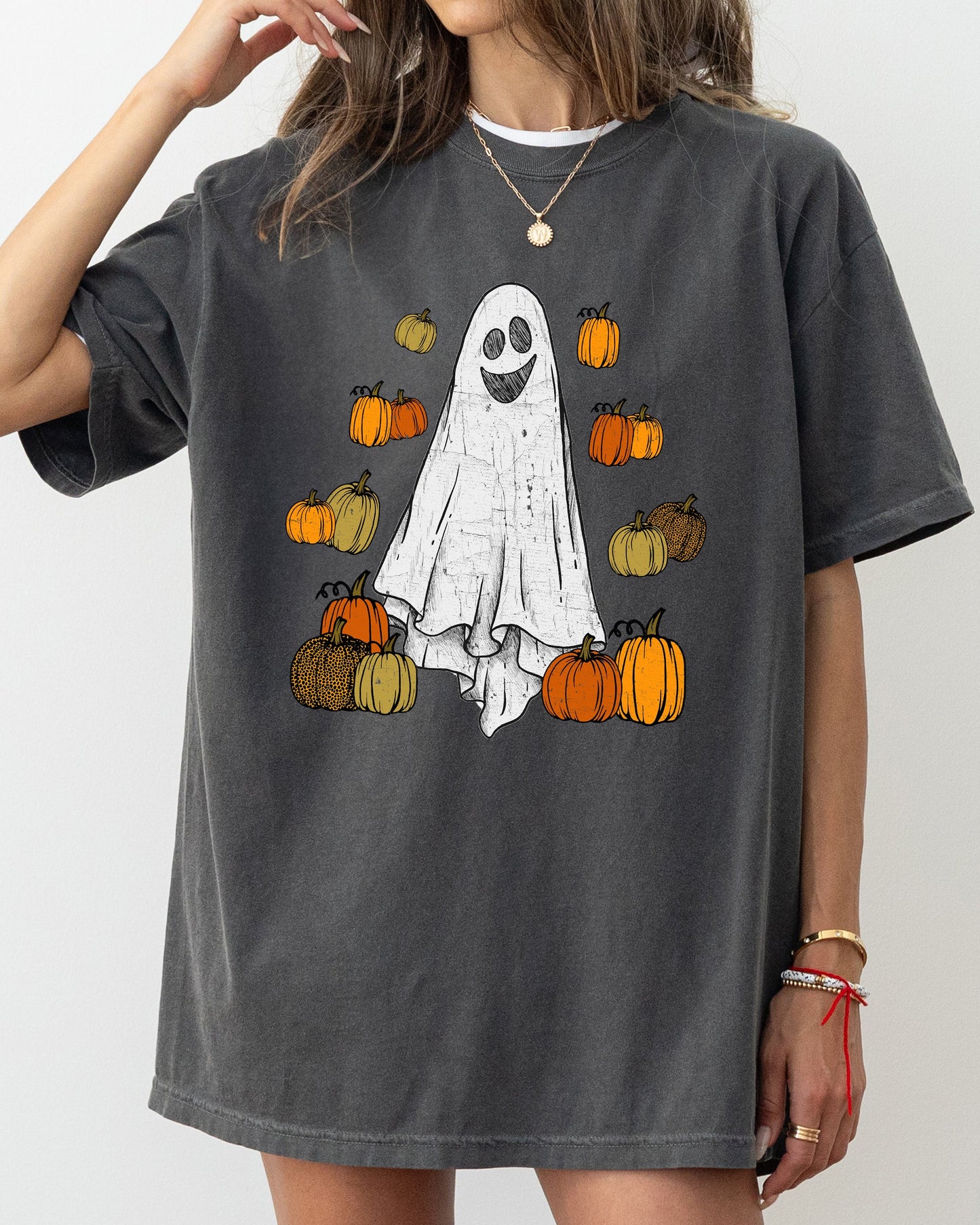 Ghost and Pumpkins Vintage Comfort Colors T-Shirt