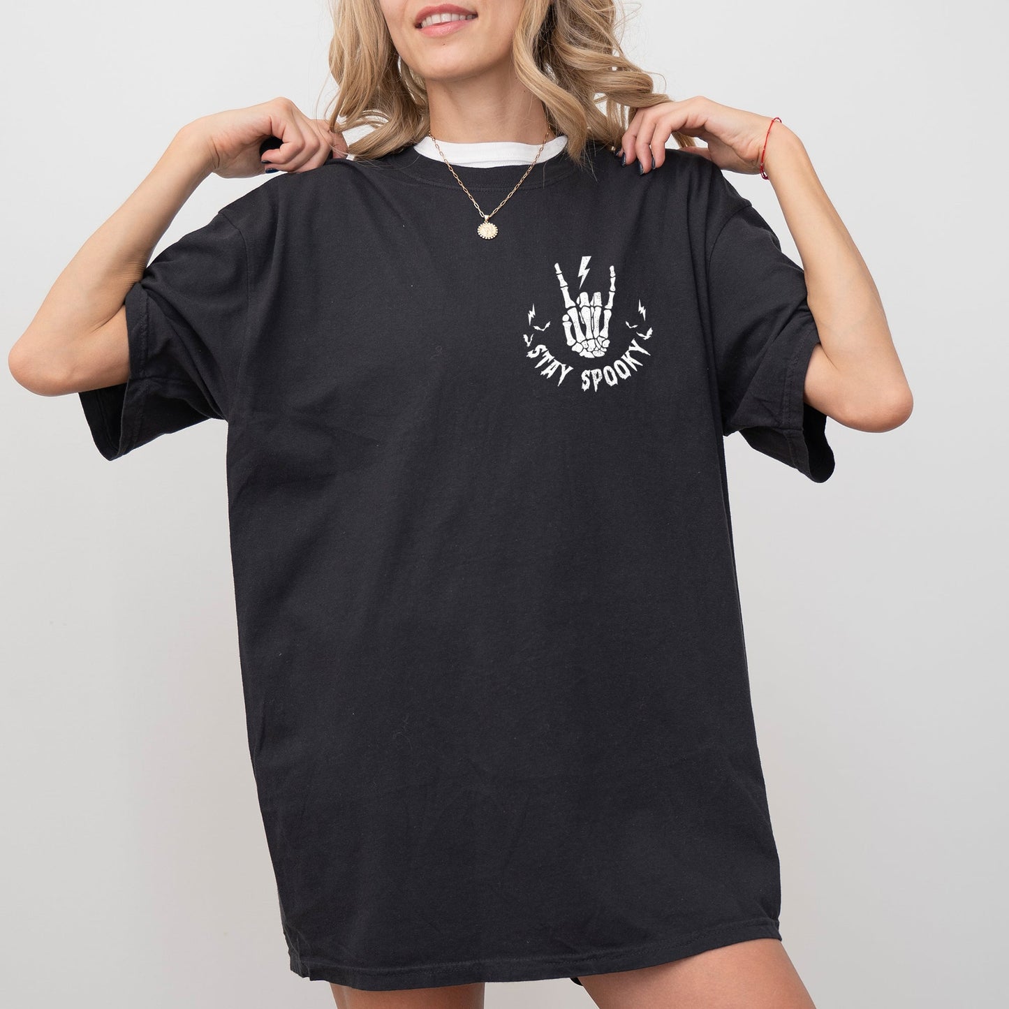 Stay Spooky, Pocket, Skeleton, Ghost, Funny, Witch, Aesthetic, Meme, Halloween, Spooky, Costume, Tshirt Comfort Colors T-Shirt