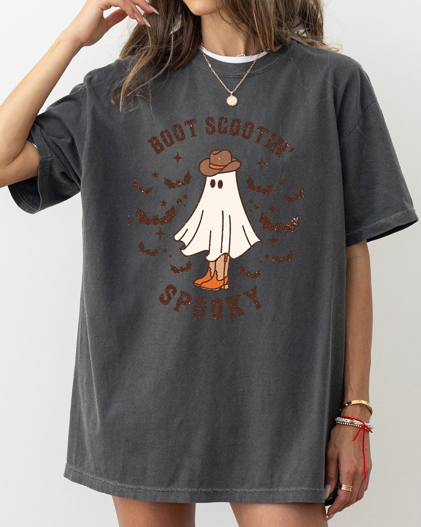 Boot Scootin' Spooky Halloween Graphic Tee Comfort Colors T-Shirt