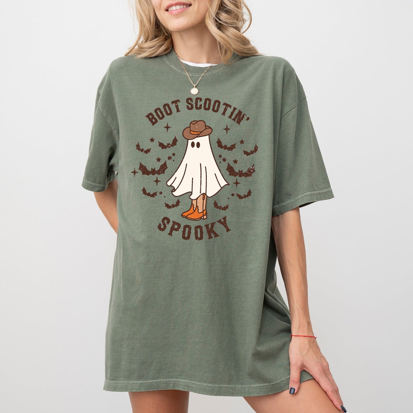 Boot Scootin' Spooky Halloween Graphic Tee Comfort Colors T-Shirt