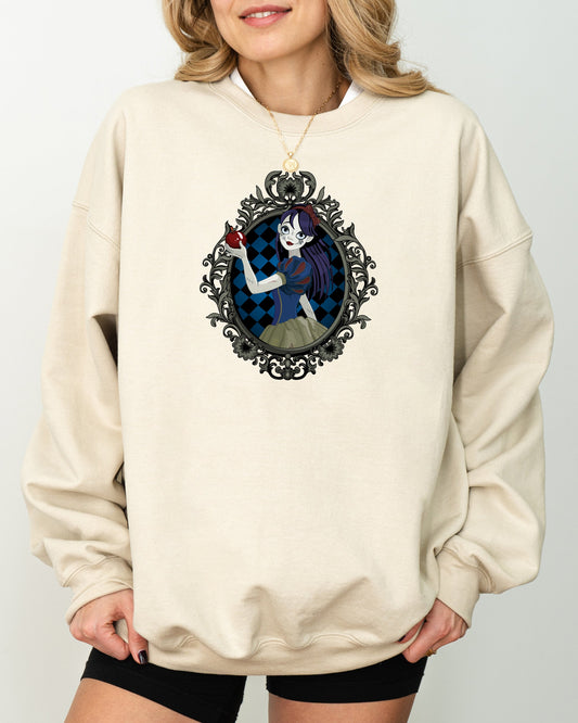 Snow White, Princess, Skeleton, Funny, Witch, Aesthetic, Meme, Halloween, Spooky, Costume Sweatshirt